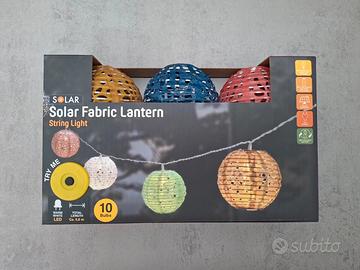 Catena Luminosa Solare LED con 10 Lanterne – 5,6 m