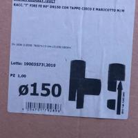 Tubo canna fumaria raccordo a T diam. 15 in ferro