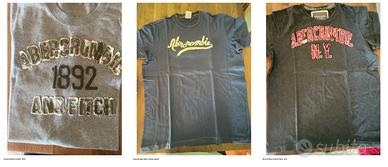 Lotto 3 T-Shirts Abercrombie & Fitch uomo