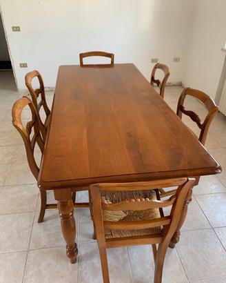 Tavolo ciligio + 6 sedie classiche