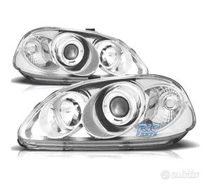 FARI HONDA CIVIC 99-01 ANGEL EYES FONDO CROMATO