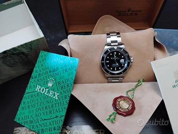 rolex submariner 16610 1991 virato full set svizze