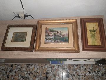 SOTTOPREZZO 3 quadri quello centrale basso rilevo 