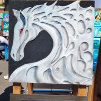 Quadro materico cavallo