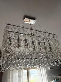 Lampadario con sconce di Murano 