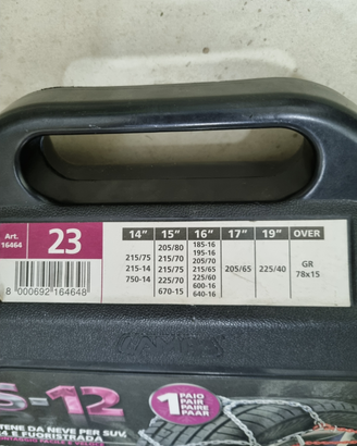 Catene da neve Lampa s-12, mai usate