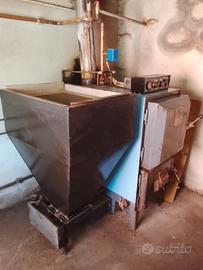 caldaia per riscaldamento a sanza a pellet e legno