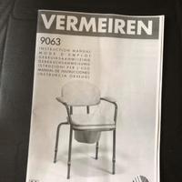 Sedia con contenitore per disabili Vermeiren