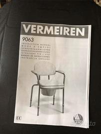 Sedia con contenitore per disabili Vermeiren