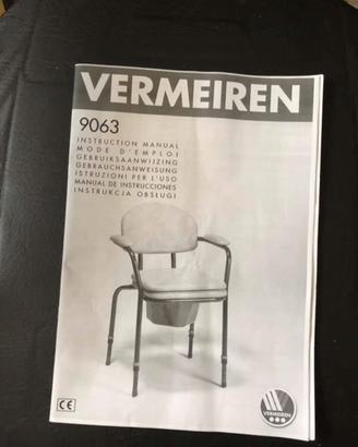 Sedia con contenitore per disabili Vermeiren
