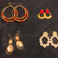 Lotto di 4 paia di orecchini