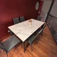 TAVOLO DI DESIGN CALLIGARIS CON SEDIE