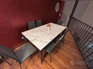 TAVOLO DI DESIGN CALLIGARIS CON SEDIE