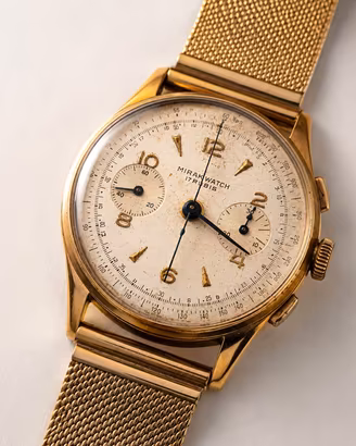 MIRAK WATCH – Vintage Chronograph – 18K Solid Gold