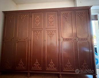 armadio 6 ante specchio interno