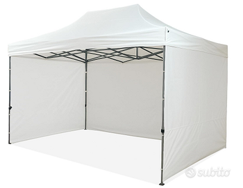 Gazebo Pieghevole 3x4,5 m + 3 Pareti Laterali