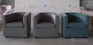 Poltrone artigianali in tessuto sfoderabili