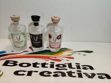 SET GIN VOLCANO 3 BOTTIGLIE VUOTE DIVERSE 