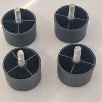 Set 4 piedini per mobili Ø ~55 mm con perno