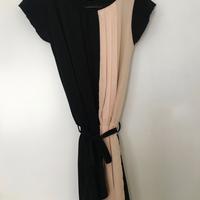 Vestito simmetrico rosa nero