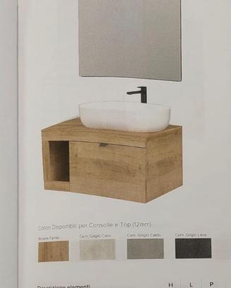 Mobile bagno con lavabo e specchiera