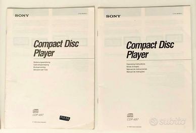 Manuale originale Sony CDP-497 1992 italiano