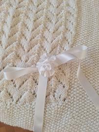 Copertina fatta a mano  pura lana MERINOS