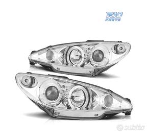 FARI PEUGEOT 206 98-08 ANGEL EYES FONDO CROMATO