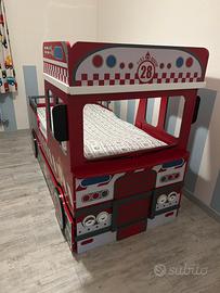 Letto bambini camion pompieri
