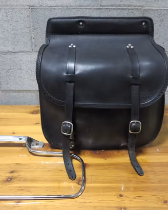 Borsa Ends Cuoio per moto custom