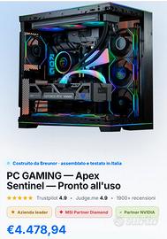 PC Gaming Apex Sentinel – Come nuovo
