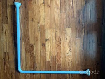 Telaio a forma di L per tenda doccia bagno