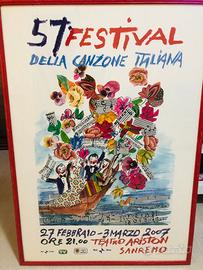 Poster Originale 57' Festival Sanremo 2007 LUZZATI