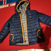 piumino bambino blu/arancione 5-6 anni