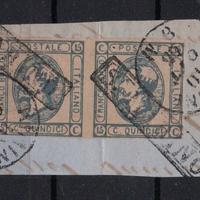Regno  1863  Usati  su frammento  Lotto 4775