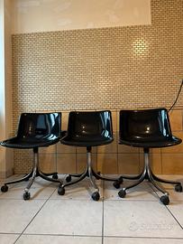 3 Sedie Girevoli Vintage Tecno Modus