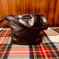 Borsa secchiello Mario Valentino pelle blu notte