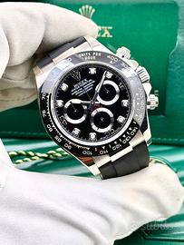 Rolex Daytona oro bianco Oysterflex Brilli Full