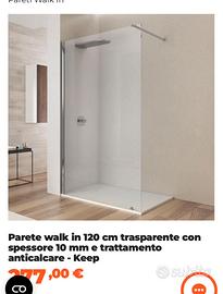 Parete doccia walk in 120 cm Deghi
