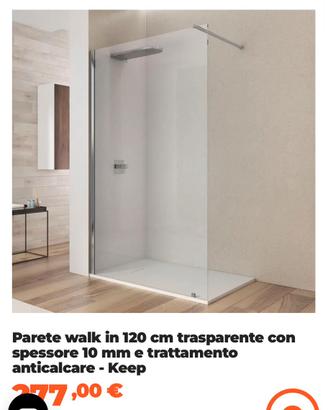 Parete doccia walk in 120 cm Deghi