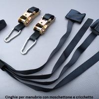 Cinghie per manubrio con moschettone e cricchetto