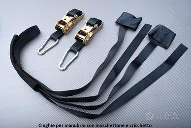 Cinghie per manubrio con moschettone e cricchetto