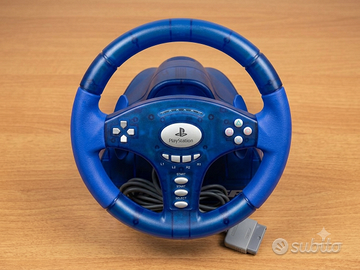 Volante PlayStation 1 (PS1) Blu Trasparente - Orig