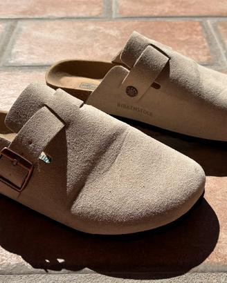Birkenstock Boston Suede Beige Tg 42