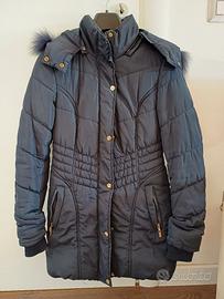 Cappotto tre quarti trapuntato blu