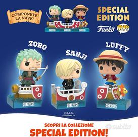 SET ZORO LUFFY SANJI FUNKO POP KINDER ONE PIECE