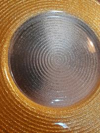 sottopiatto vetro  oro