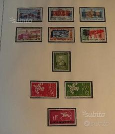 Foglio francobolli Repubblica Italiana Anno 1961