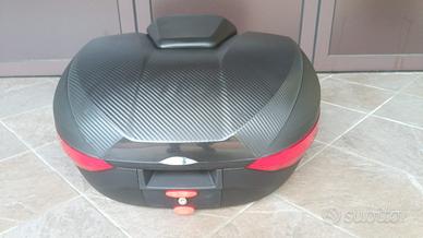 Bauletto Top case 72 litri + piastra + luci Led