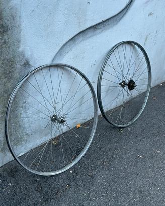 Ruote bici da corsa vintage acciaio